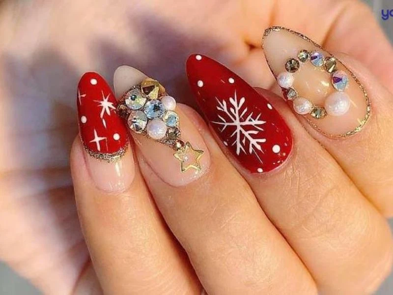 Nail ngôi sao đêm Noel